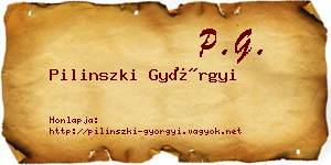 Pilinszki Györgyi névjegykártya